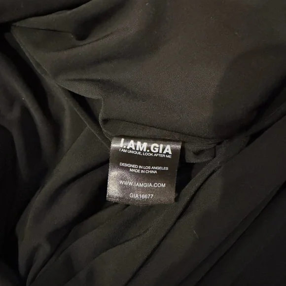 Black Hooded Deep-V Mini Dress - Picture 5 of 6